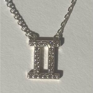 Unwritten Sterling Silver Gemini Crystal Pendant Necklace
